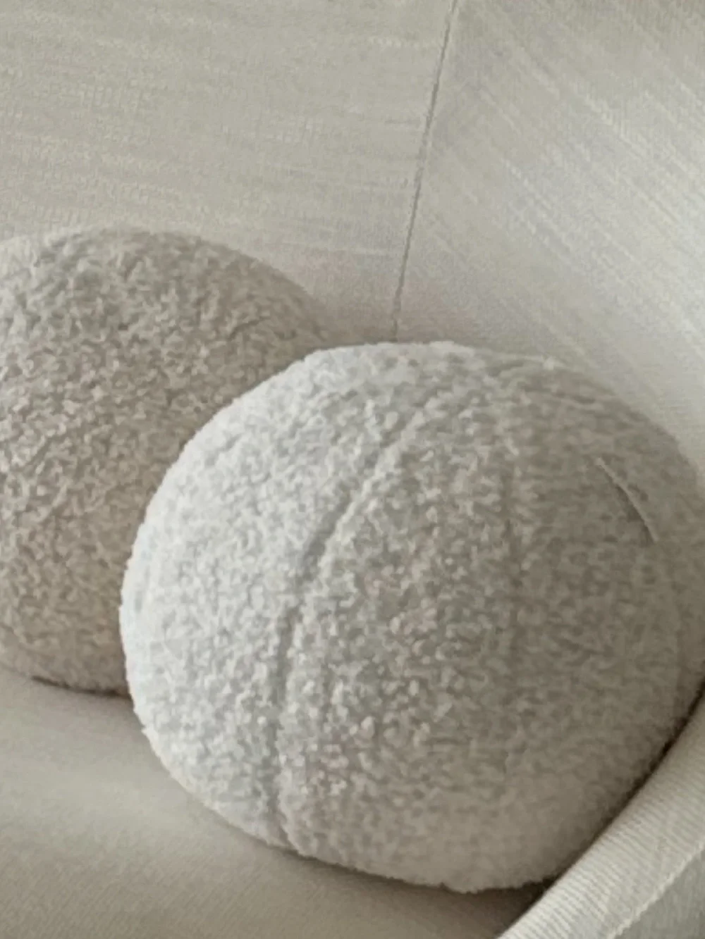 Pottery Barn Cozy Teddy Sphere pillow